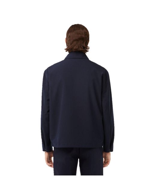 Lacoste Blue Casual Lapel Jacket for men