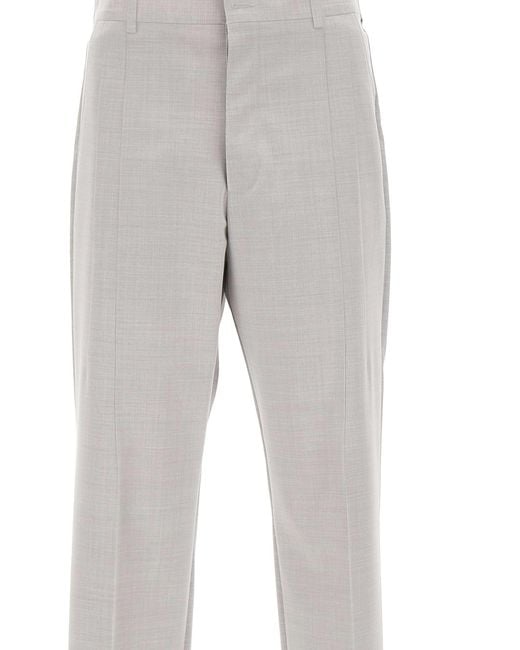 MM6 by Maison Margiela Gray Side Stripe Detail Tailored Trousers for men