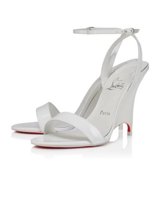 Christian Louboutin White Zeezeenella Strappy Sandals