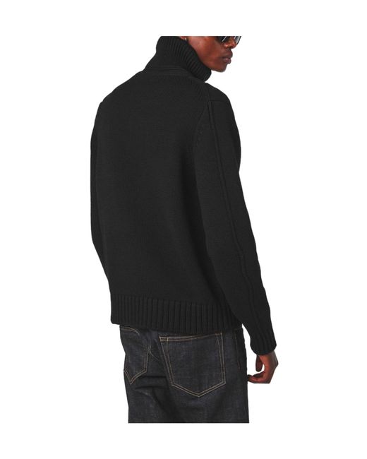 Tom Ford Black Wool Zipper Shirt for men