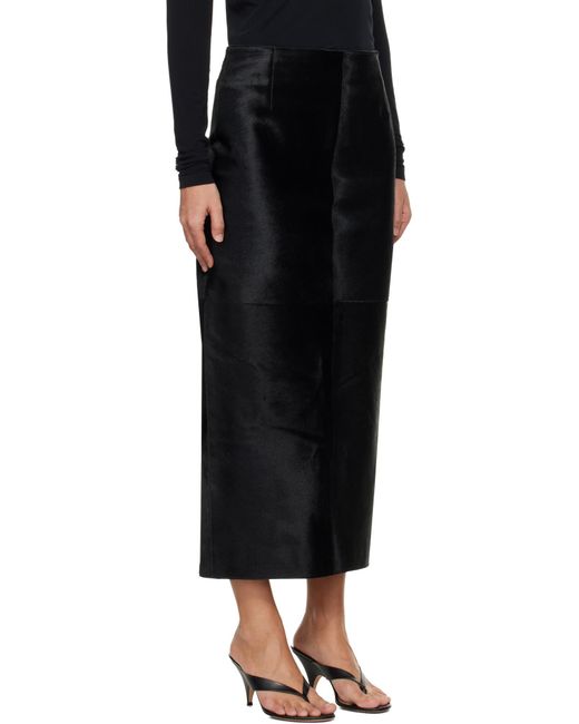 Nour Hammour Black Midi Skirt