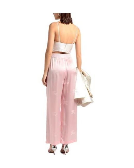 Burberry Pink Signature Print Casual Pants