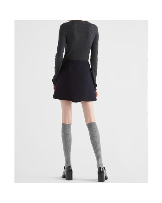 Prada Black Superfine Wool Crew-Neck Sweater