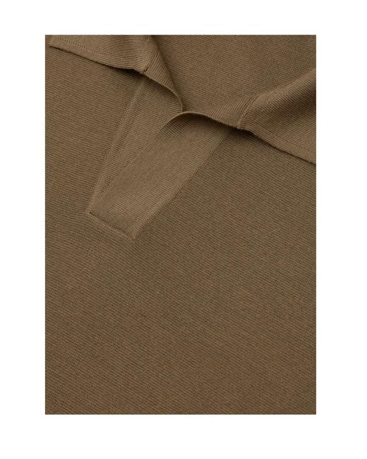 Loro Piana Green Buttonless Polo Shirt for men
