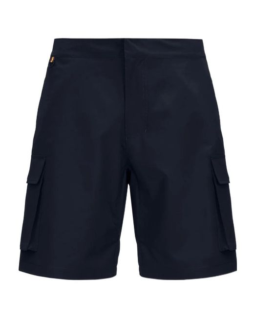 K-Way Blue Bastyel Cargo Shorts for men