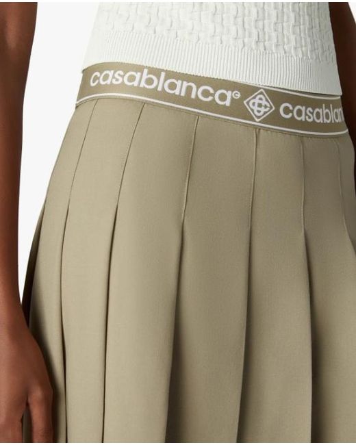 Casablanca Natural Pleated Mini Skirt