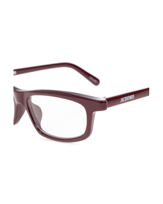 Jacquemus White Rectangle Frame Glasses for men