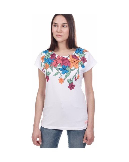 EA7 White Printed T-Shirt