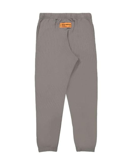 Heron Preston Gray Elasticated Waistband Logo Printed Track Pants for men