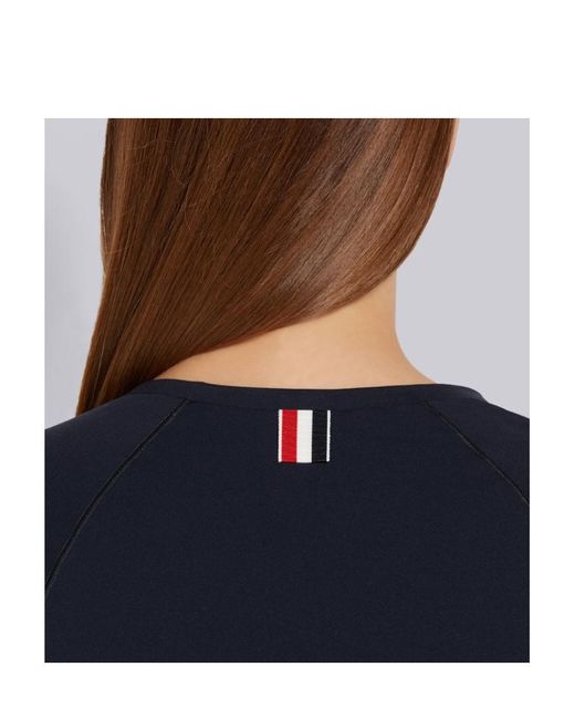 Thom Browne Blue 4-Bar Compression Long Sleeve Top