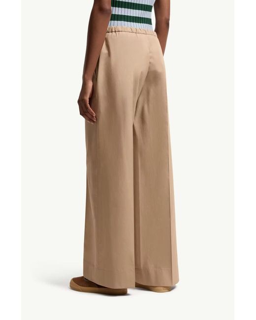 Moncler Natural Logo Patch Straight-Leg Trousers