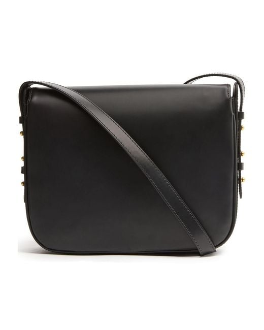 Soeur Black Flap Shoulder Bag