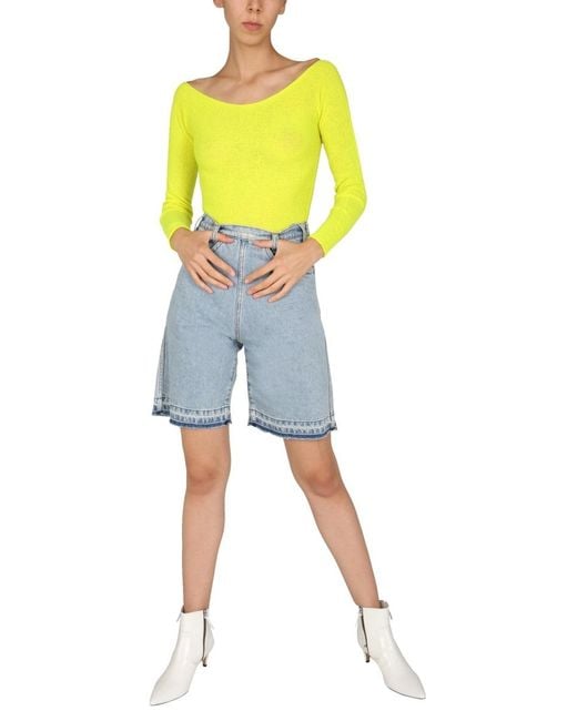 Philosophy Di Lorenzo Serafini Blue Denim Bermuda Shorts