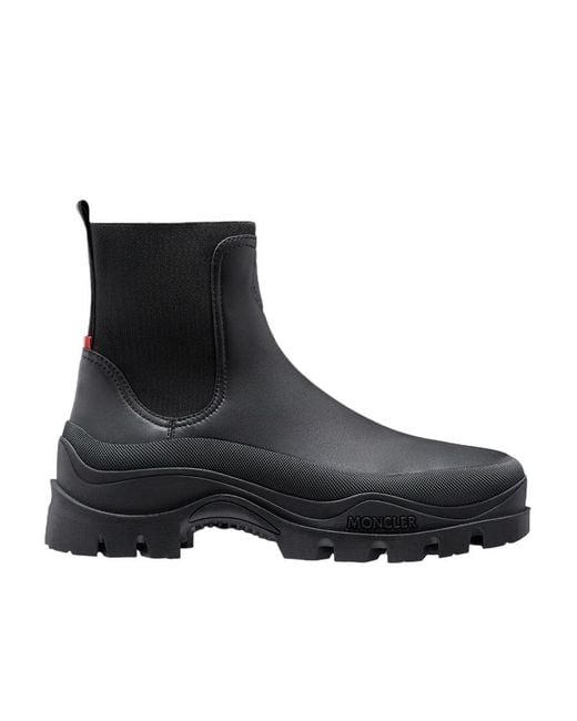 Moncler Black Larue Ankle Chelsea Boots for men