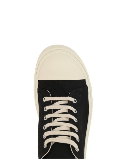 Rick Owens Black Lace-Up Sneakers for men