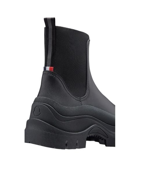 Moncler Black Larue Ankle Chelsea Boots for men