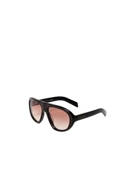 Prada Metallic 0Pr C05S Oversized Sunglasses