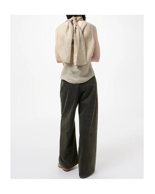 Our Legacy Natural Draped Scarf-Neck Top