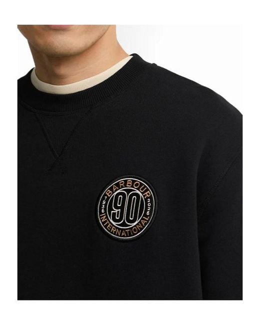 Barbour Black 90Th Anniversary Graphic Sweatshirt for men