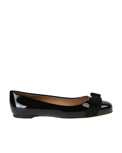 Ferragamo Black Ferragamo Varina Slip-On Flat Shoes