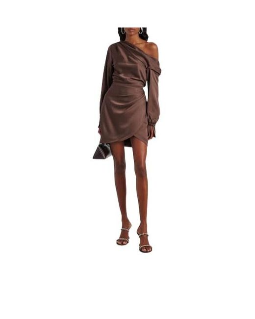 AMINA MUADDI Brown Leopard-Print Suede Mules