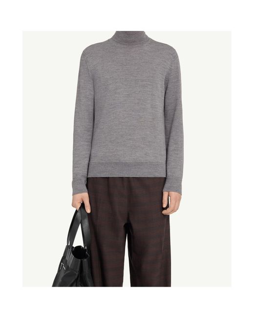 MM6 by Maison Martin Margiela Gray Elbow Patch Pullover for men