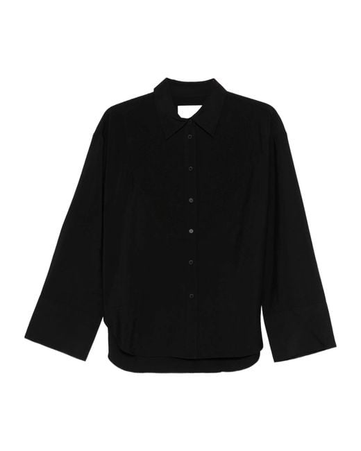 Closed Black Embroidered Shirt