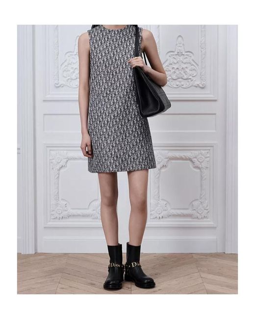 Dior Gray Short Straight Dress