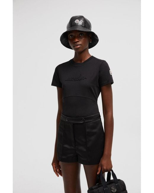 Moncler Black Logo Patch Crewneck T-Shirt