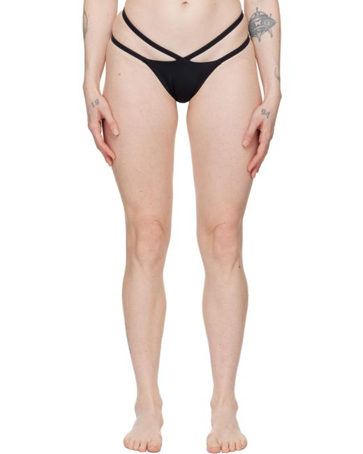 Versace Blue Medusa-Plaque Stretched Bikini Bottoms