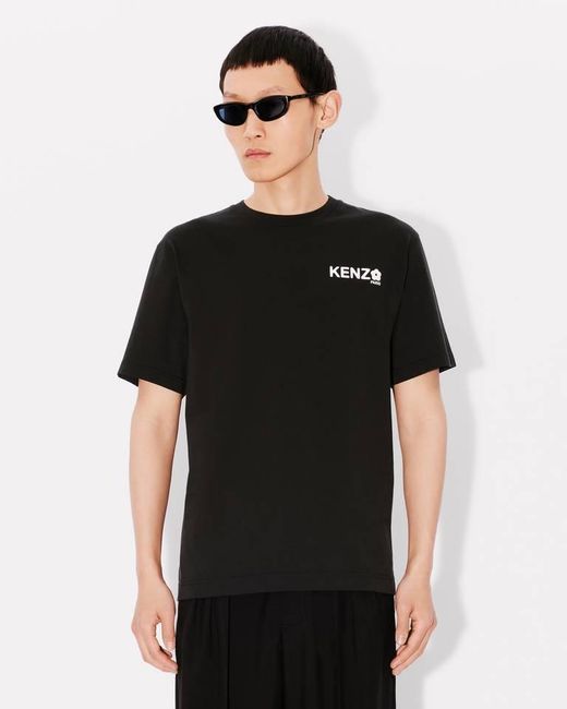 KENZO Black Boke Flower 2.0 Crewneck T-Shirt for men