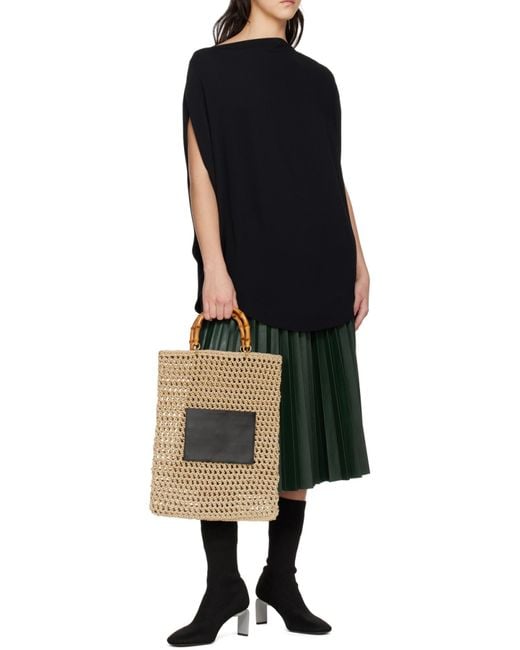 Jil Sander Multicolor Logo Debossed Medium Tote Bag