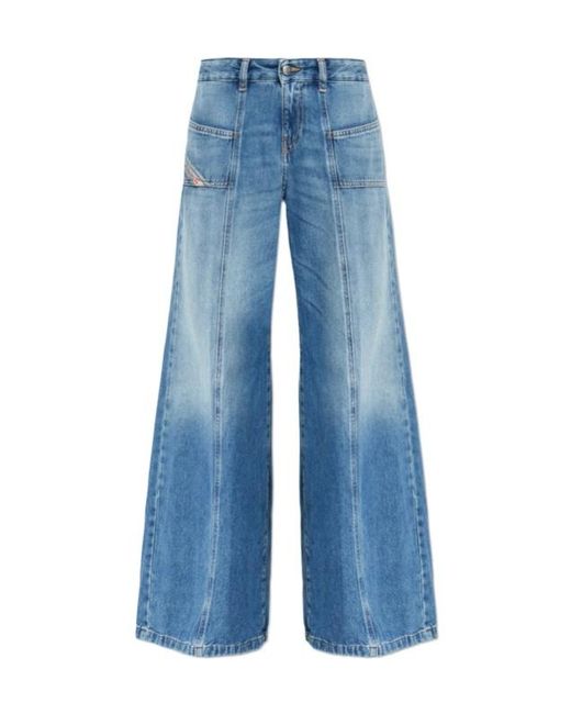 DIESEL Blue D-Akii 09M56 Flare Jeans
