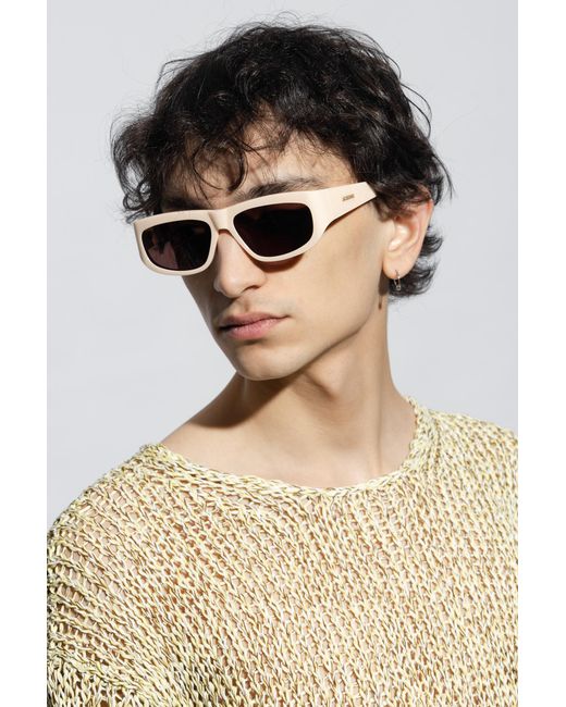 Jacquemus Pink Logo Sunglasses for men