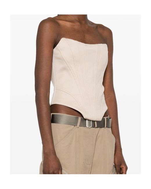 GIUSEPPE DI MORABITO White Corset Top