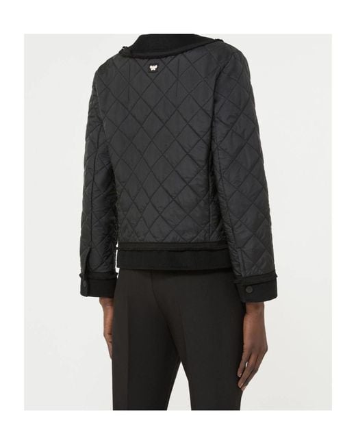 Weekend by Maxmara Black Short Quilted Jacket