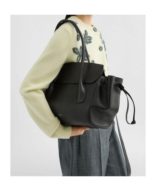 Jil Sander Black Voyage Small Handbag