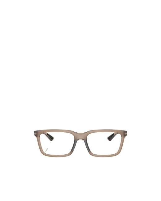 Prada Linea Rossa White Prada Eyewear Linea Rossa Rectangle Frame Glasses for men
