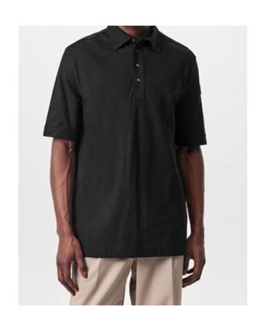 Moncler Black Short-Sleeved Polo Shirt for men