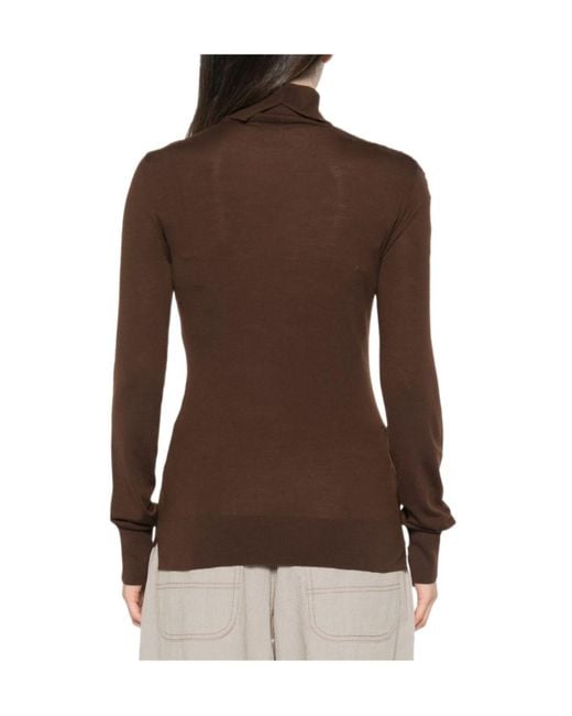 Ermanno Scervino Brown Long-Sleeved Sweater