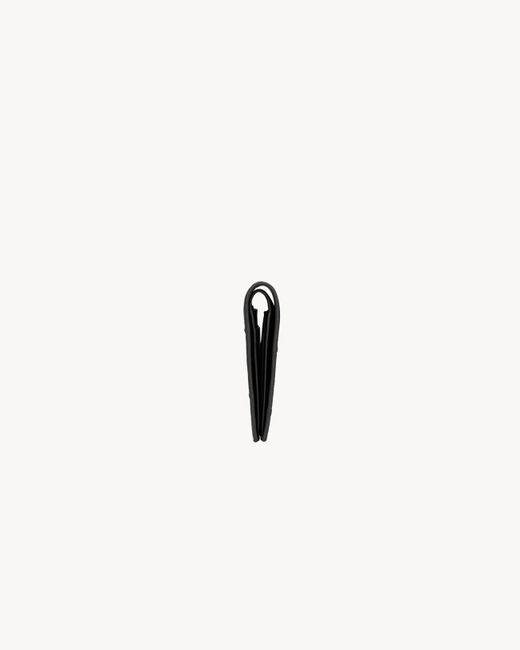 Saint Laurent Black Tiny Cassandre Credit Card Wallet for men