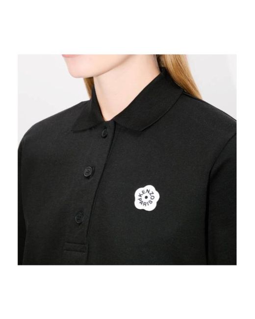KENZO Black Boke Flower 2.0 Embroidered Polo Shirt