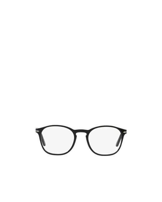 Persol White Round Frame Glasses for men