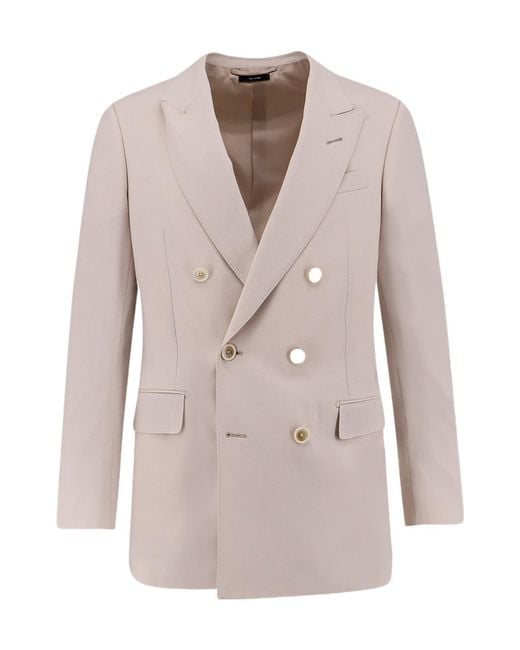Tom Ford Multicolor Double-Breasted Peak-Lapel Blazer for men