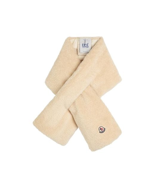 Moncler Natural Quilted Teddy Scarf