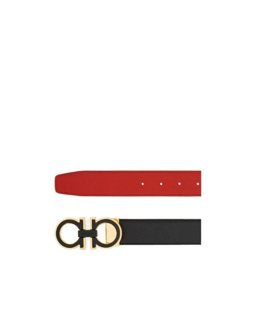 Ferragamo White Gancini Belt for men