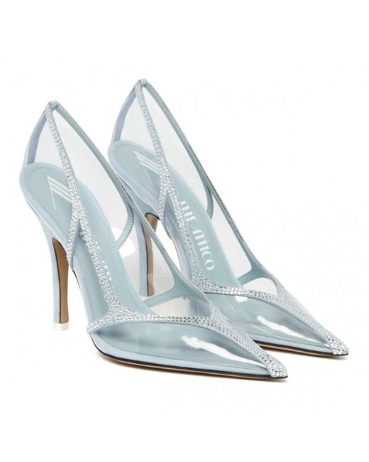 The Attico Blue The Venus Embellished Pointed Toe Pumps