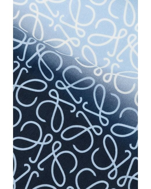 Loewe Blue Logo Pompom Scarf for men