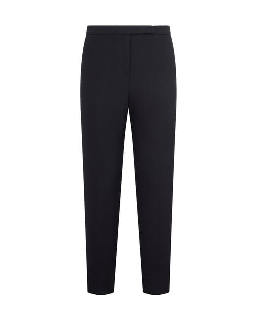 Peserico Blue Cropped Slim Cut Trousers