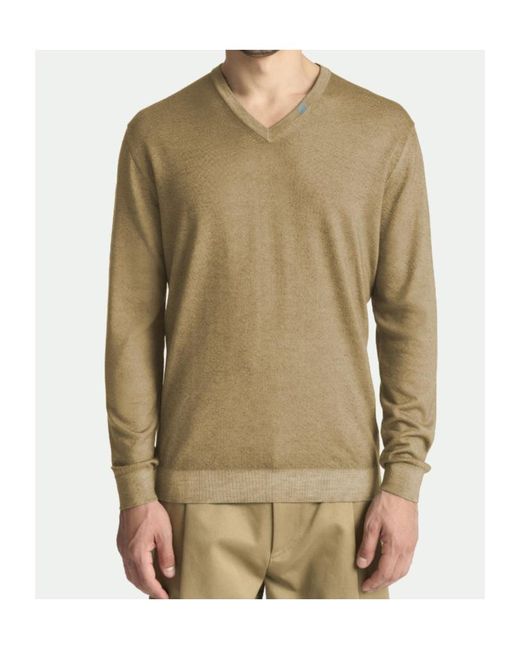 Malo Green Tavolozza V Neck for men